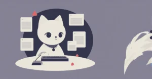 Kawaii cat hacker looking at leaked AI documents on computer screen - Claude Mythos Anthropic