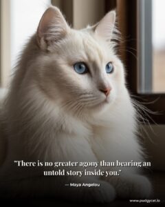 There is no greater agony than bearing an untold story inside you. Maya Angelou