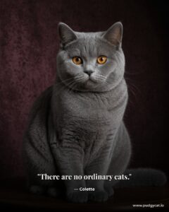 There are no ordinary cats. Colette