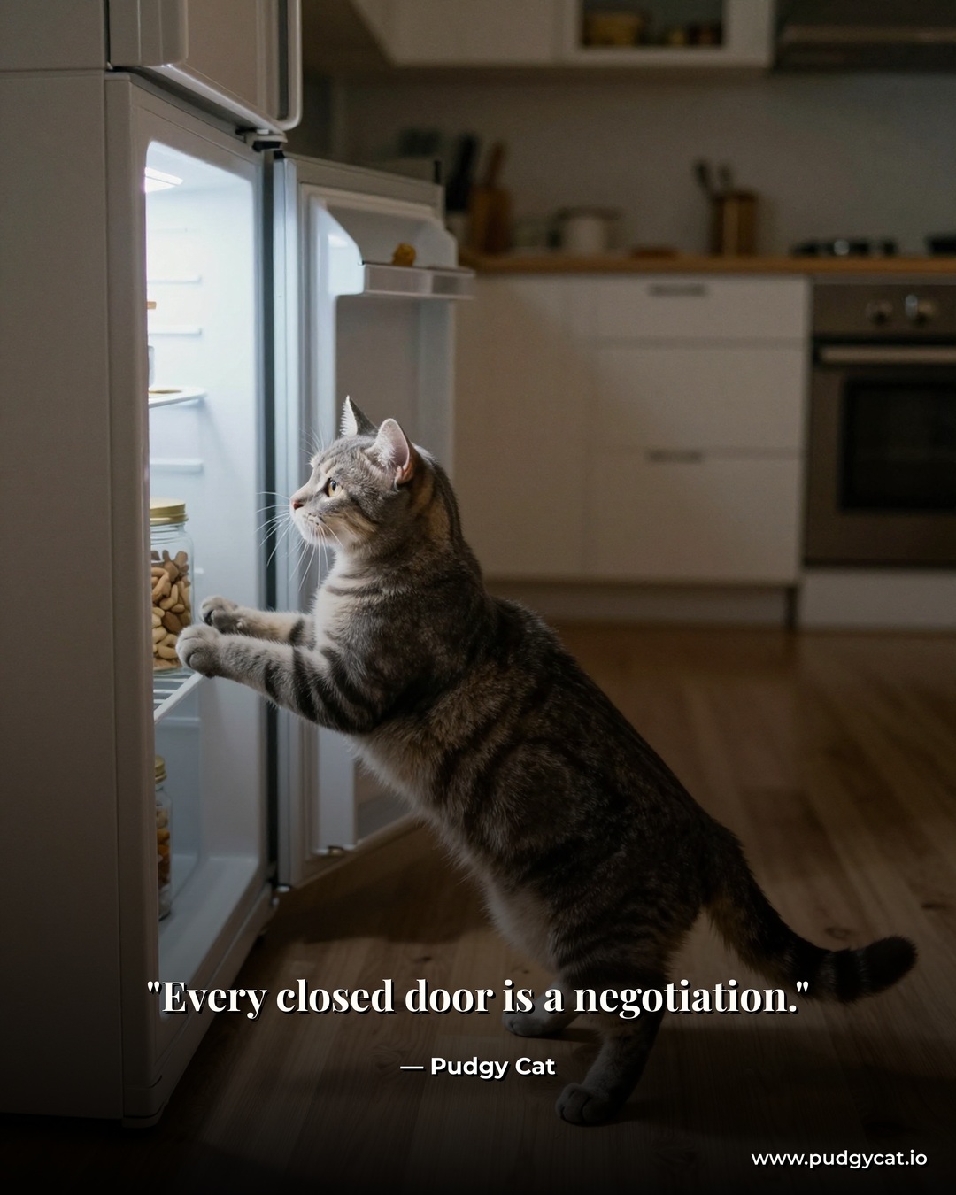 Every closed door is a negotiation. Pudgy Cat
