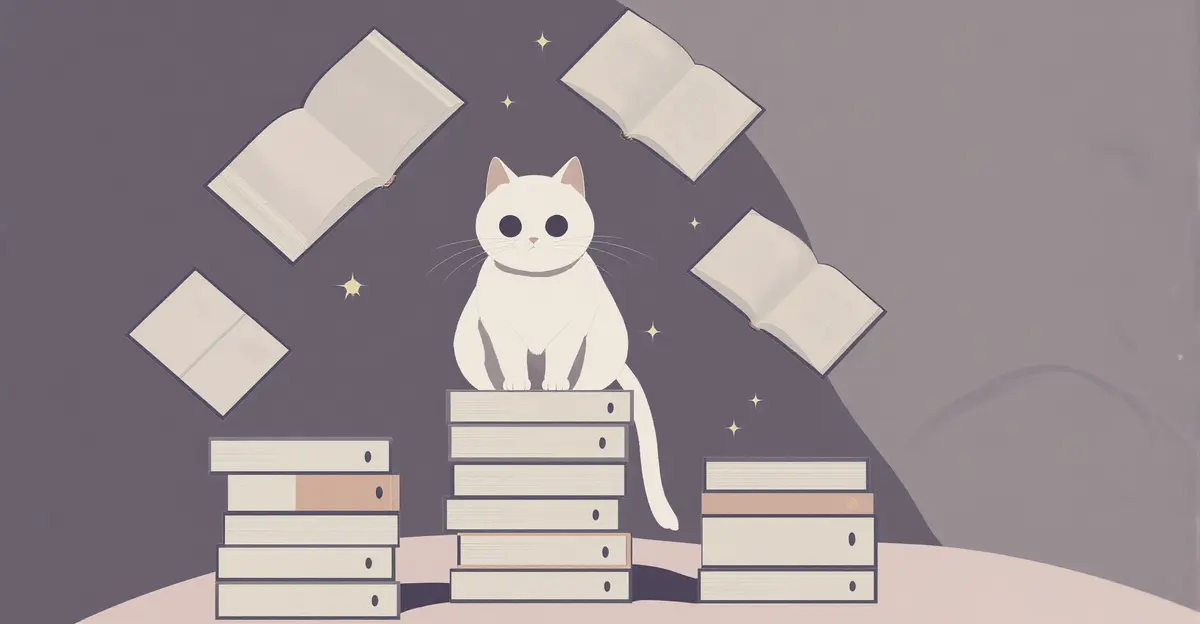 indie publisher eclectic book catalog cat illustration