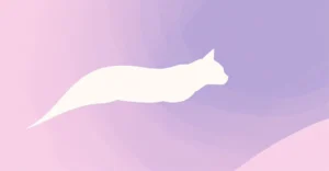 Stretched white cat illustration evoking the history of longcat meme