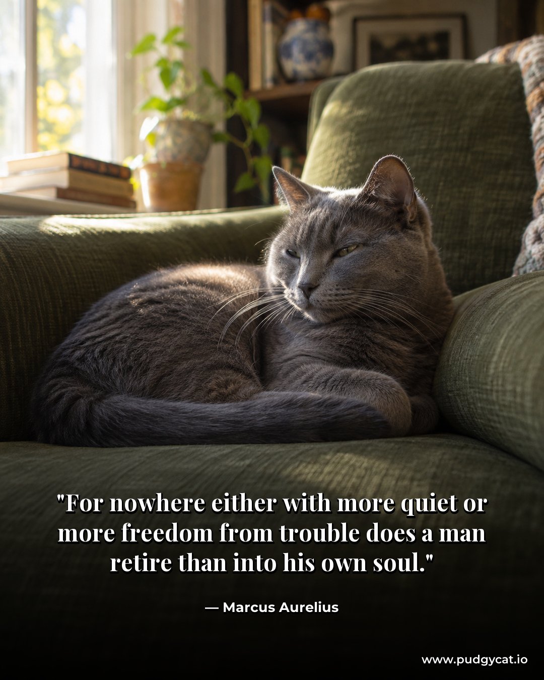 For nowhere either with more quiet or more freedom from trouble does a man retire than into his own soul. Marcus Aurelius