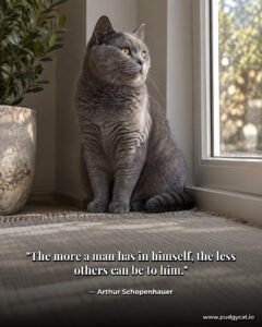 The more a man has in himself, the less others can be to him. Arthur Schopenhauer