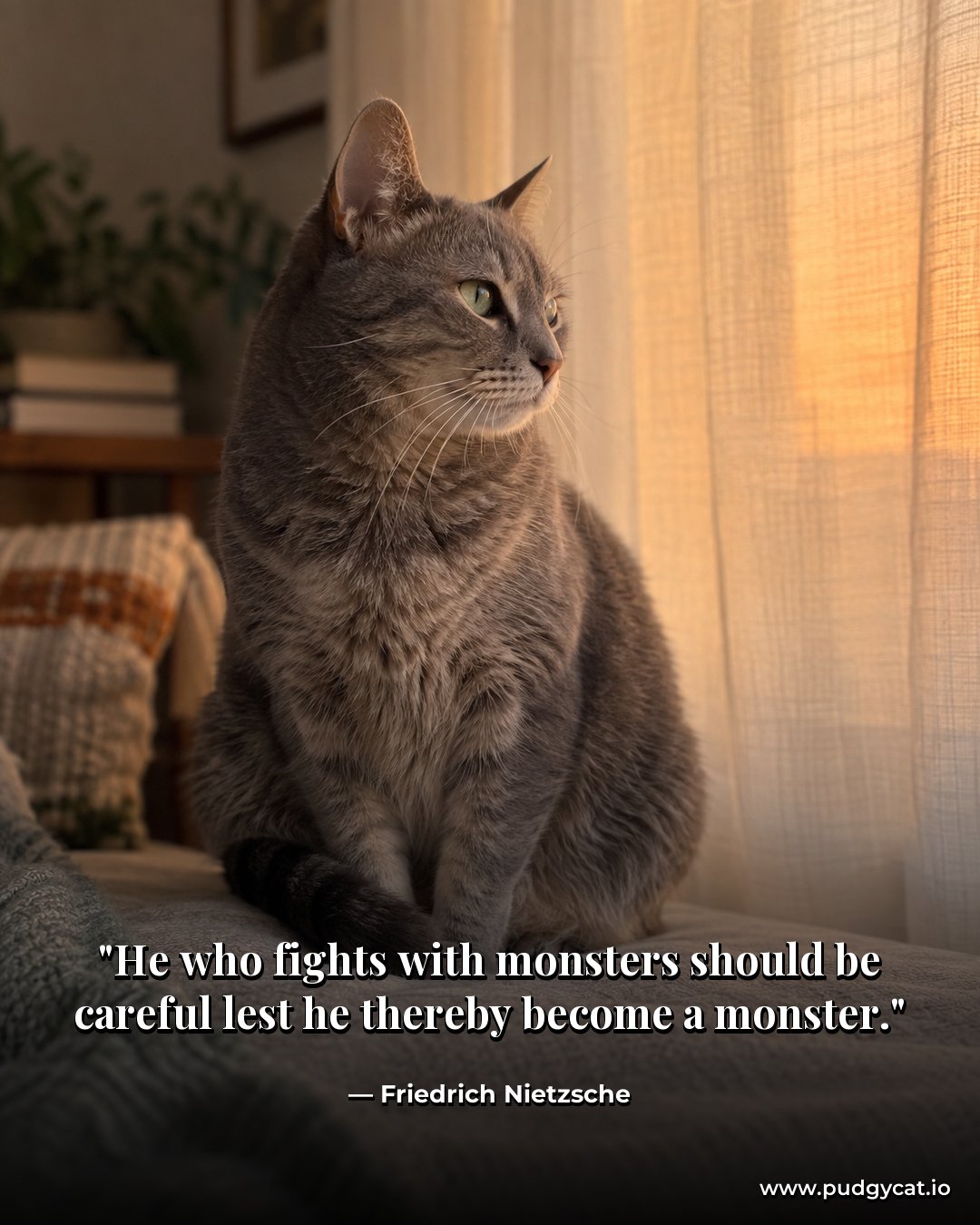 He who fights with monsters should be careful lest he thereby become a monster. Friedrich Nietzsche
