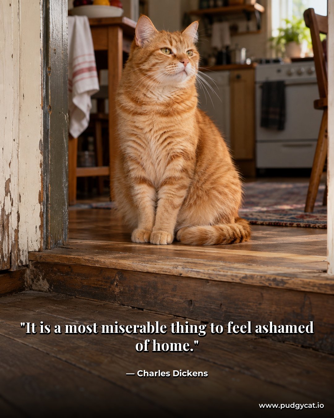 It is a most miserable thing to feel ashamed of home. Charles Dickens