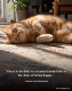 There is no duty we so much underrate as the duty of being happy. Robert Louis Stevenson