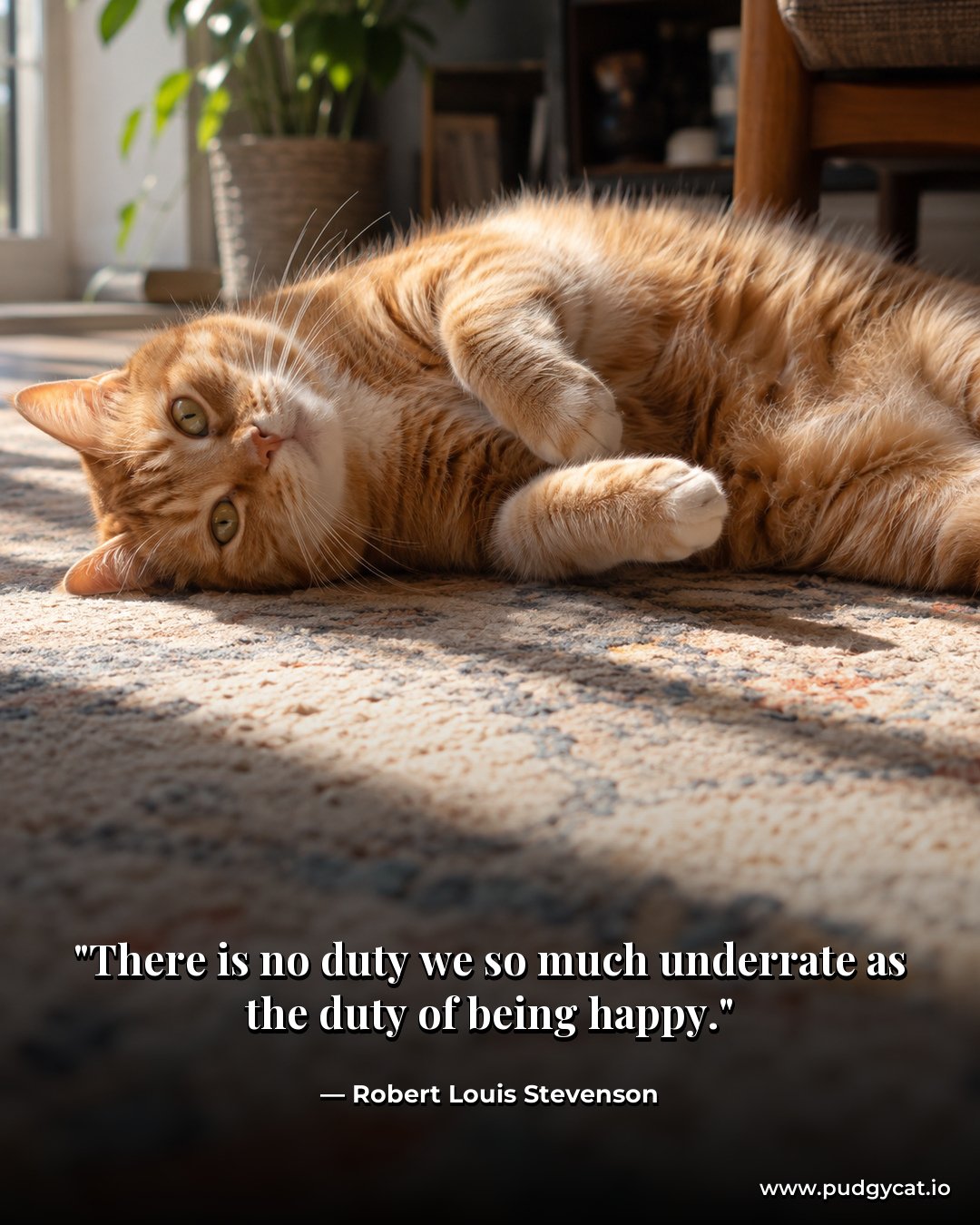 There is no duty we so much underrate as the duty of being happy. Robert Louis Stevenson