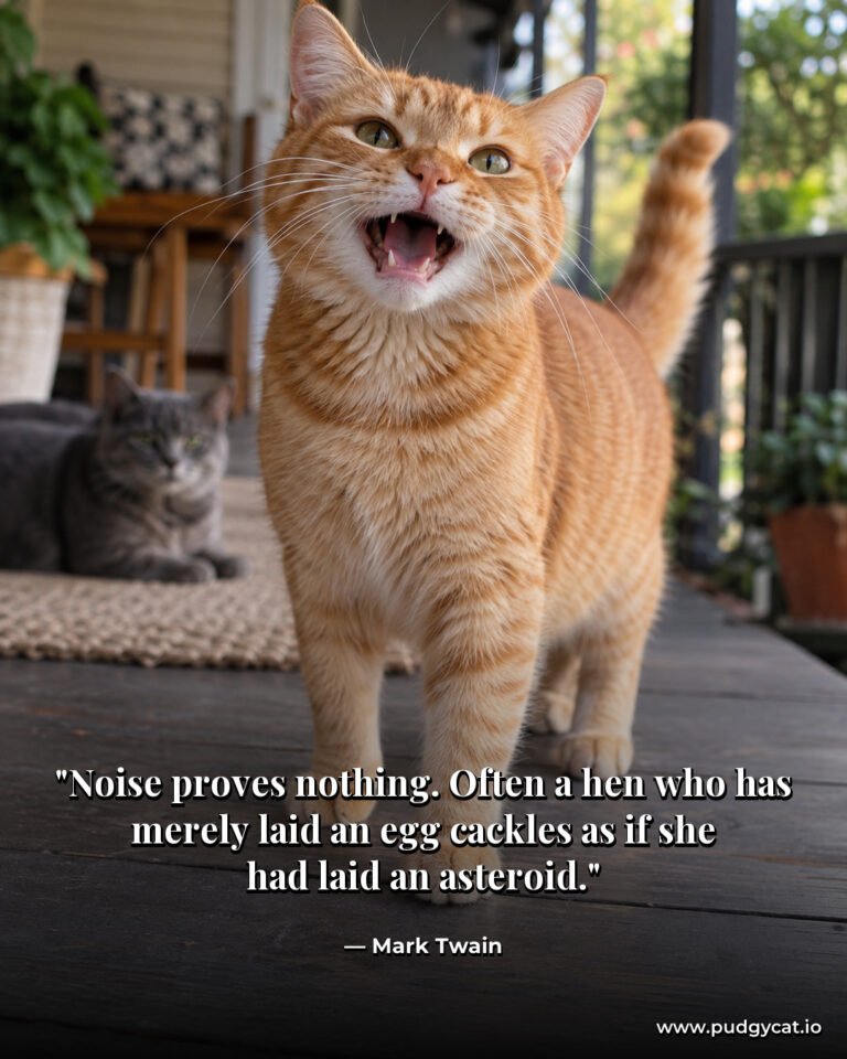 Noise proves nothing. Often a hen who has merely laid an egg cackles as if she had laid an asteroid. Mark Twain