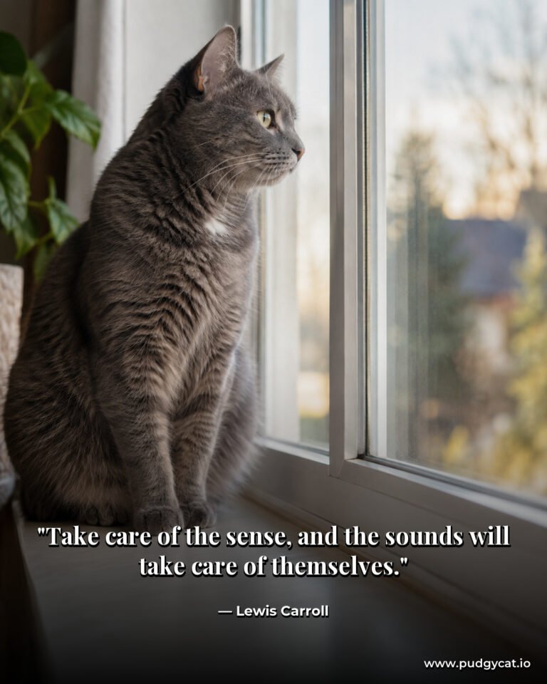 Take care of the sense, and the sounds will take care of themselves. Lewis Carroll