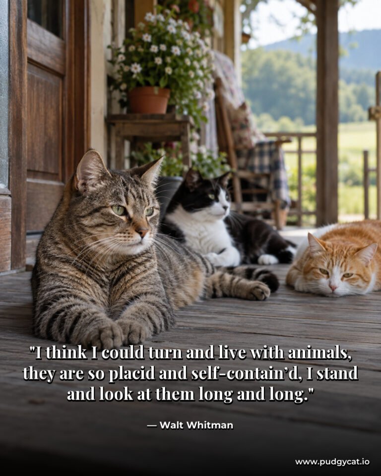 I think I could turn and live with animals, they are so placid and self-contain’d, I stand and look at them long and long. Walt Whitman