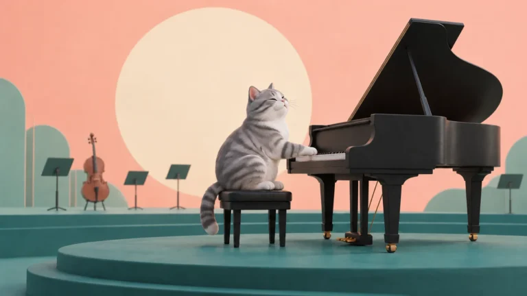 Nora the Piano Cat and the Orchestra That Played Along